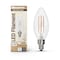 Bulbrite LED Filament, 6.5 Watt Dimmable B11 Light Bulb, Clear Glass Finish, E12 Base, 5000K, 750 Lumens, 4PK 862079 - alternate 9