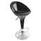 Elama 2 Piece Modern Bombo Adjustable Bar Stool in Black with Chrome Base ELM-803-BLK - alternate 4