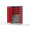Strong Hold 14 GA Bin Cabinet with 1 Shelf, 4 Drawers - 48 In W. x 72 In. H x 24 In. D - 164 Red Bins 46-BBS-241-4DB-164R-L - alternate 2