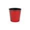 Homeroots 5in Red Recycled Plastic Indoor Outdoor Round Pot Planter 488319 - alternate 1