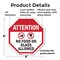 Signmission Attention No Food or Glass Allowed, 6 Inch X 6 Inch, Plastic Sign OC-P-6-19 - alternate 4