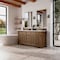 James Martin Vanities Brookfield 72 in. Double Vanity, Honey Oak w/3 CM Carrara White Marble Top 547-V72-HNO-3CAR - alternate 4