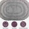 Lavish Home Reversible Bathroom Rug Set, Gray, 2-Pieces, 32 inx20 in/24 inx17 in ST-BATH6-OG - alternate 3