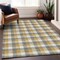 Homeroots 5' X 8' Gray Tan And Beige Plaid Washable Indoor Outdoor Area Rug 601399 - alternate 3