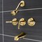 Kingston Brass Triple-Handle Tub and Shower Faucet, Brushed Brass KB237 - alternate 2