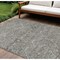 Homeroots 8' X 10' Pewter Floral Washable Indoor Outdoor Area Rug 607353 - alternate 1