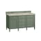 James Martin Vanities Brittany 60" Double Vanity, Smokey Celadon, w/ 3 CM Tajnar Eclos Top 650-V60D-SC-3TJR - alternate 5