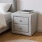 Homeroots 21" Gray Wood Two Drawer Nightstand 489775 - alternate 3