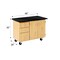 Diversified Spaces Kinetic Mobile Demo Table with Sink and Storage, Oak, Wood Frame, 48 in W, Red 4332KF - alternate 3