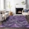 Homeroots 8' X 10' Purple Lavender And Gray Abstract Washable Indoor Outdoor Area Rug 587149 - alternate 4