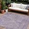 Homeroots 8' X 10' Purple And Ivory Geometric Washable Indoor Outdoor Area Rug 594806 - alternate 1