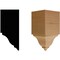 House Of Fara 4-3/8'' x 2'' x 2'' Unfinished Hardwood Inside Corner Block ICR6P - alternate 1