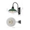 Jonathan Y Stanley 12.25" 1-Light Farmhouse Industrial Iron LED Gooseneck Arm Outdoor Sconce, Green JYL7614F - alternate 6
