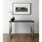 Homeroots 39" Gray and Silver Wood and Stainless Steel Rolling Sled Writing Desk 524924 - alternate 6