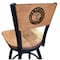 Holland Bar Stool Co 30" Blk Wrinkle Indian Motorcycle Swivel Bar Stool, Laser Engraved Back L03830BWMedMplAIndn-HDMedMpl - alternate 1