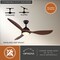 Vaxcel Long Grove, 56 in, Black Ceiling Fan, Walnut Blades, LED, Remote, DC Motor F0143 - alternate 5