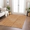 Homeroots 9' X 12' Copper And Ivory Geometric Washable Indoor Outdoor Area Rug 600856 - alternate 6