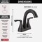 Delta Sandover Matte Black 2-Handle Centerset Pull-Down Bathroom Faucet 25748LF-BLPD - alternate 5