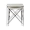 Homeroots Set of Two White and Black Marble and Metal Square Nested Tables, 2PK 393198 - alternate 6