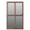 Homeroots 60" Wood Brown Rustic Solid Wood Window Pane Framed Accent Mirror 554709 - alternate 3