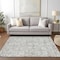Homeroots 3' X 5' Gray Ivory And Brown Floral Washable Indoor Outdoor Area Rug 595955 - alternate 5