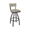 Bfm Seating Bristol Swivel Barstool - Grade 4 Upholstered Seat & Back - Steel Frame - Sand Black Finish 4301SSTT007-SB - alternate 1