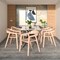 Leisuremod Rivo Collection Elegant Dining Chair in Natural Wood, 4PK RC20NW4 - alternate 4