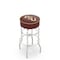 Holland Bar Stool Co 25" Florida State Script Cushion Seat, 2-Ring Chrome Swivel Bar Stool L7C125FSU-FS - alternate 1