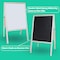 Crestline Products Marquee Easel (natural hardwood)  White dry erase/black chalk 31200 - alternate 4