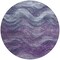 Homeroots 8' Purple And Gray Round Abstract Washable Indoor Outdoor Area Rug 618174 - alternate 5