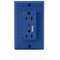 Leviton Straight Blade Receptacle, 5-15R, 15 A, 125V AC, Flush Mount, Self-Grounded T8280-B - alternate 1