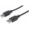 Manhattan - Strategic MANHATTAN HI-SPEED USB DEVICE CABLE A MALE / B MALE, 1.8 M 6 FT., BLACK 333368 - alternate 1