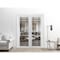 Sartodoors Solid French Double Doors Clear Glass, Lucia 2266 White Silk and Aluminum Strips, Wood Solid Panel LUCIA2266DD-WS-84 x 80 (2* 42x80)-Butterfly - alternate 2