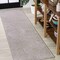 Jonathan Y Hallie High-Low Minimalist Curve Geometric Gray/Ivory 2 ft. x 10 ft. Indoor/Outdoor Runner Rug SCN100A-210 - alternate 1