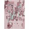 Homeroots 5' X 8' Pink And Gray Abstract Washable Indoor Outdoor Area Rug 599593 - alternate 5