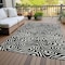 Homeroots 3' X 5' Black And Ivory Abstract Washable Indoor Outdoor Area Rug 598950 - alternate 7