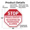 Signmission Stop Private Property No Hunting or, 10 Inch X 10 Inch, Plastic Sign OC-P-10-207 - alternate 7