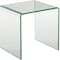 Homeroots 21" Clear Glass Rounded Edge End Table 554643 - alternate 4