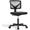 Simple Deluxe Low-Back Mesh Armless Office Chair, Swivel Rolling Computer Chair No Arms with Lumbar Support 3A88FNCHAIRC2077BK01 - alternate 4