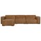 Homeroots 122" Brown Leather Wood Sofa With Ottoman 641057 - alternate 5