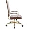 Leisuremod Benmar High-Back Leather Office Chair with Gold Frame, Brown BOTG19BRL - alternate 5