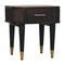 Homeroots 18" Brown Solid Wood Two Drawer Nightstand 701717 - alternate 8