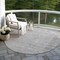 Homeroots 8' Taupe Beige And Blue Round Geometric Washable Indoor Outdoor Area Rug 581998 - alternate 6