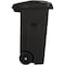 Toter 32 Gal. Black Outdoor Trash Can With Attached Lid and Wheels 79232-R2200 - alternate 2