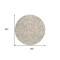 Homeroots 8' Tan And Beige Round Abstract Washable Indoor Outdoor Area Rug 602523 - alternate 5
