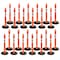 Xpose Safety 42in  T-Top Orange Traffic Delineator Post with 13 LB PVC Base, 24PK DLTB-ORG-42-24-X - alternate 1