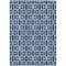 Homeroots 10' X 14' Navy Blue And Ivory Geometric Washable Indoor Outdoor Area Rug 594862 - alternate 7