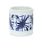 Homeroots Set of Two White And Blue Ceramic 5 Ounce Abstract Round Pot Planters, 2PK 518000 - alternate 2