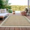 Homeroots 3' X 5' Ivory And Beige Striped Washable Indoor Outdoor Area Rug 610474 - alternate 3