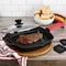 Megachef 10.4 Inch Pre-Seasoned Cast Iron Griddle with Tempered Glass Lid MCCI-72626 - alternate 4